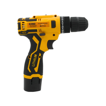Taladro/atornillador inalámbrico 12 V 3/8 con accesorios Kong KO-12