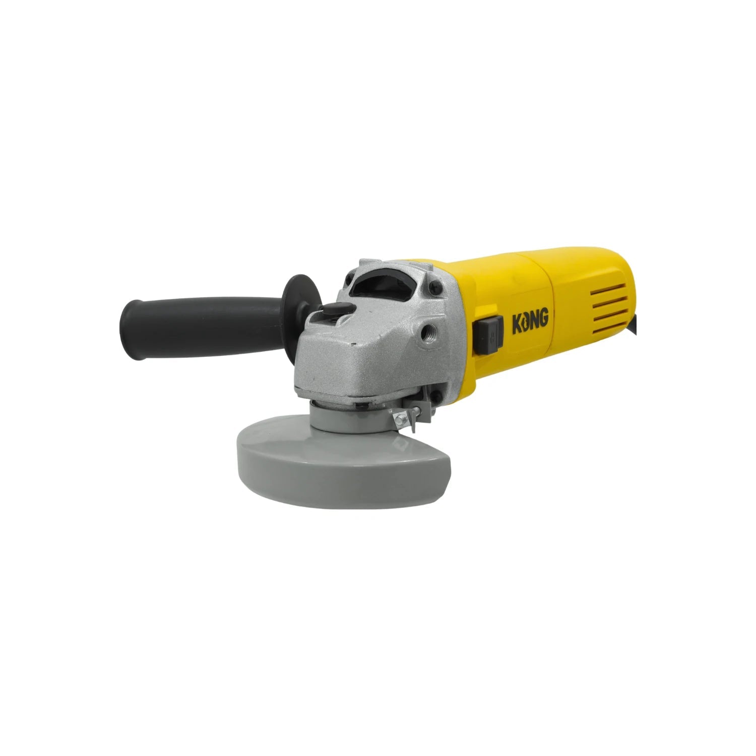 Esmeriladora angular eléctrica KONG amarilla y gris 4 1/2 pulgadas 800W para corte y desbaste