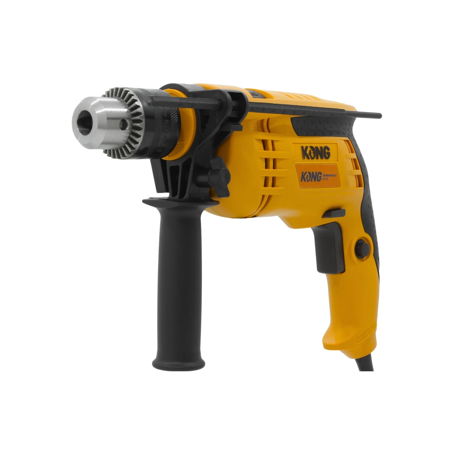 Rotomartillo Kong amarillo eléctrico 710W con mandril de 1/2 pulgada y mango auxiliar