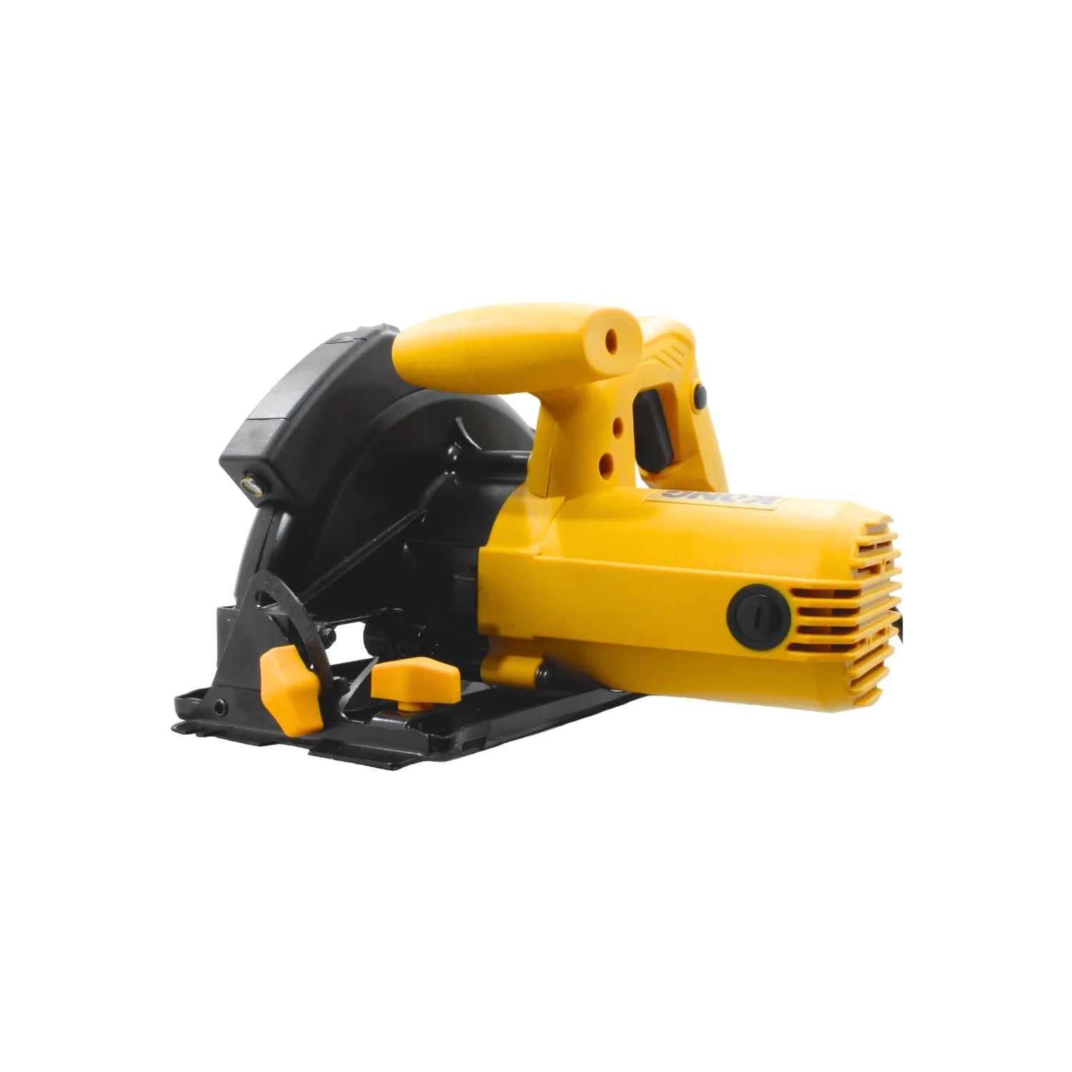 Sierra circular eléctrica Kong 1400W, disco 7 1/4 pulgadas, amarilla y negra para madera y construcción.