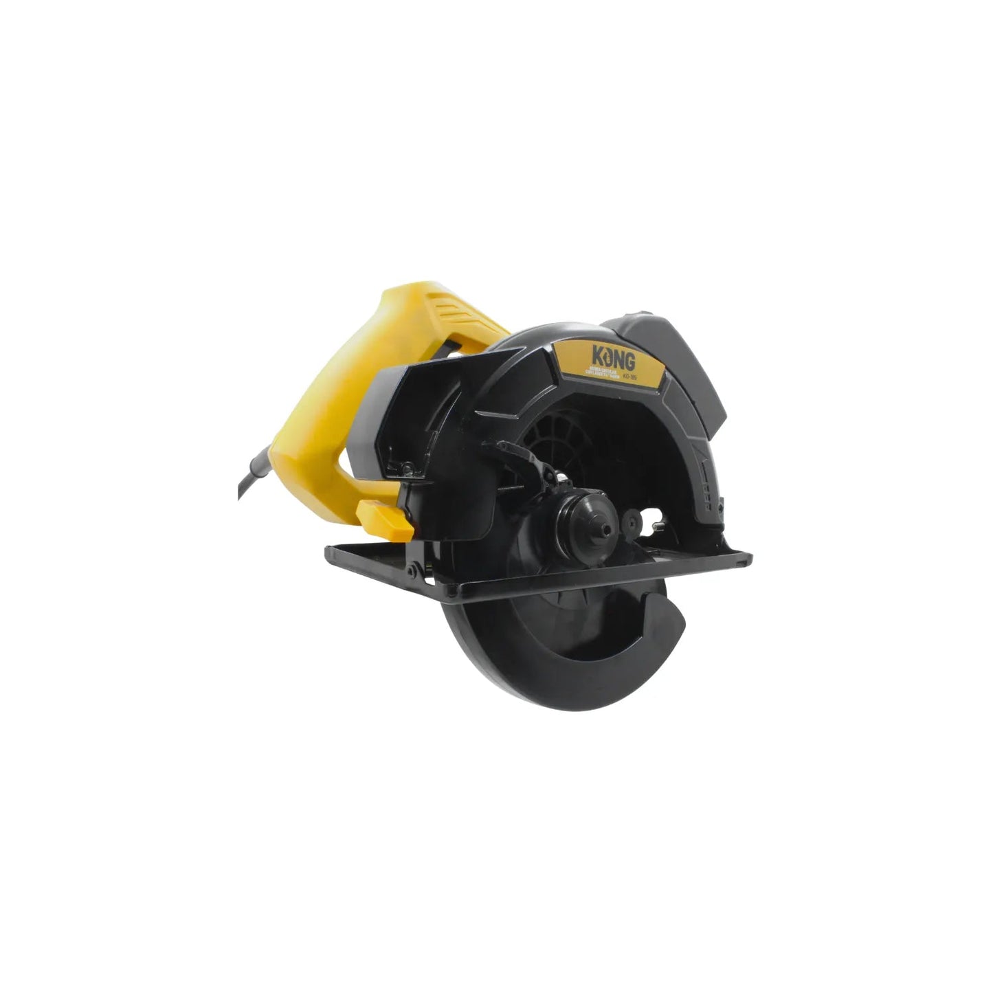Sierra circular Kong 7 1/4 pulgadas 1400W amarilla y negra para corte de madera profesional