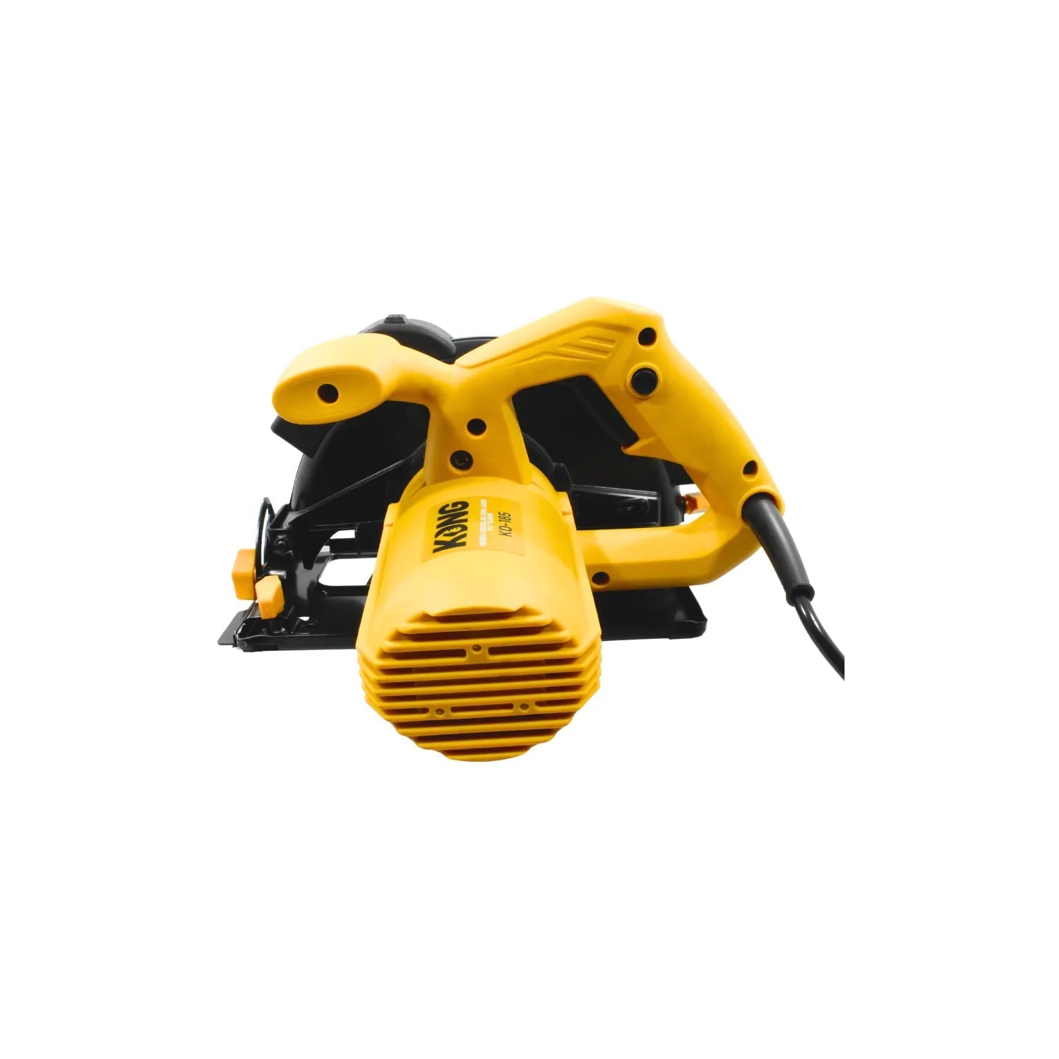 Sierra circular Kong KO185 amarilla y negra 7 1/4 pulgadas 1400W para cortar madera