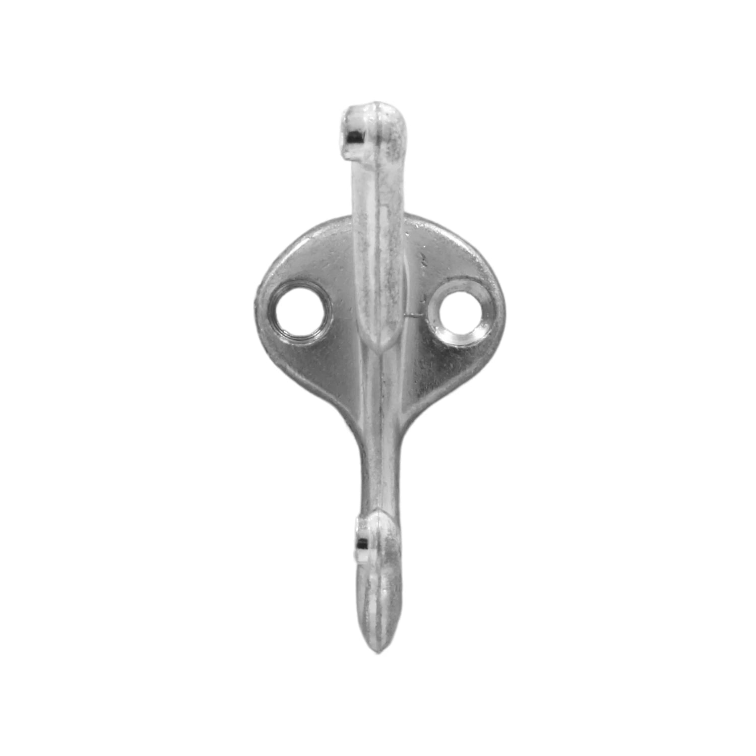 Gancho de perchero doble cromado de metal, resistente para colgar ropa en pared