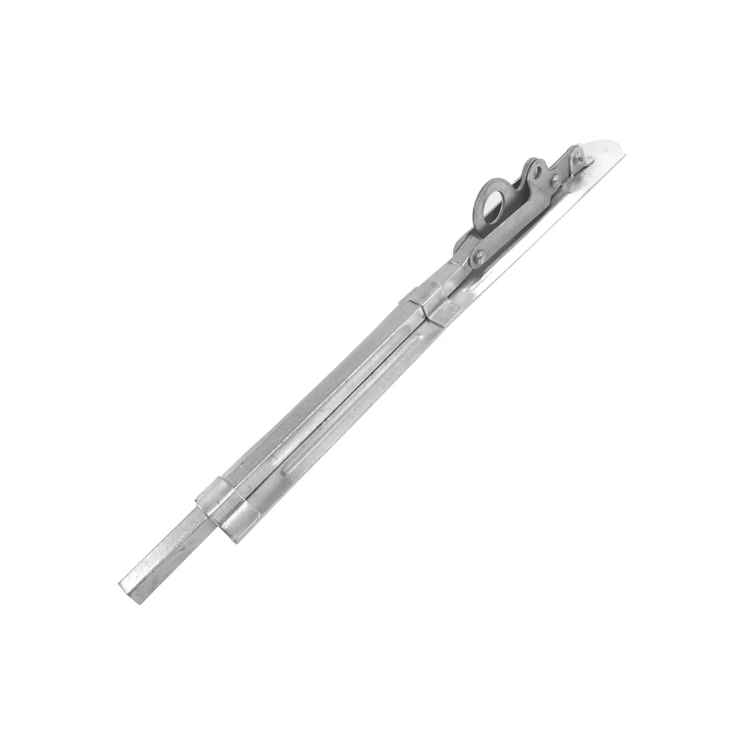 Fabricado en lámina galvanizada.,Ideal para puertas de madera o metal.,Se puede atornillar y soldar a la puerta.,Con albada para candado.,40 cm x 4.5 cm x 5.5 cm