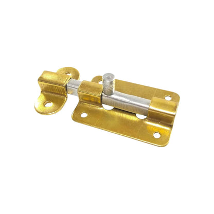 Pasador deslizante dorado liso, cerrojo de latón para seguridad en puertas, ventanas o muebles.