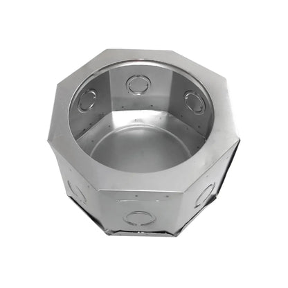 Bote integral octagonal de metal galvanizado para instalaciones eléctricas, caja de registro.
