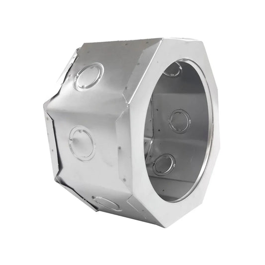 Fabricado enlámina galvanizada.,Boca: 12 cm,Altura: 8 cm