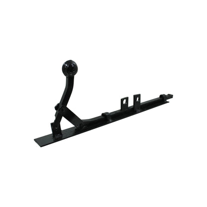 Pasador de piso negro, cerrojo colonial de palanca. Herraje de seguridad para puertas y portones.
