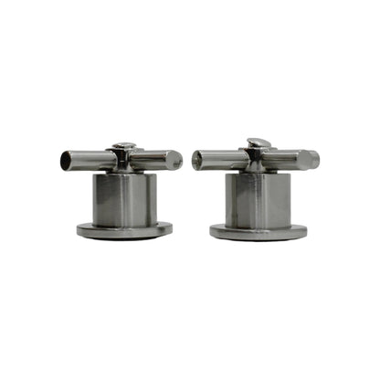 Manerales de regadera de metal satinado, diseño moderno tipo barra en T para baño.
