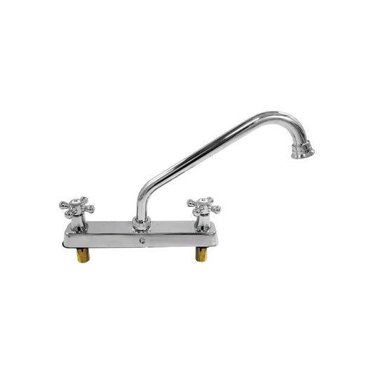Cuerpo de zamak.,Cubierta ABS,Acabado: Cromo.,Cuello ABS,Maneral ABS de cruzeta.