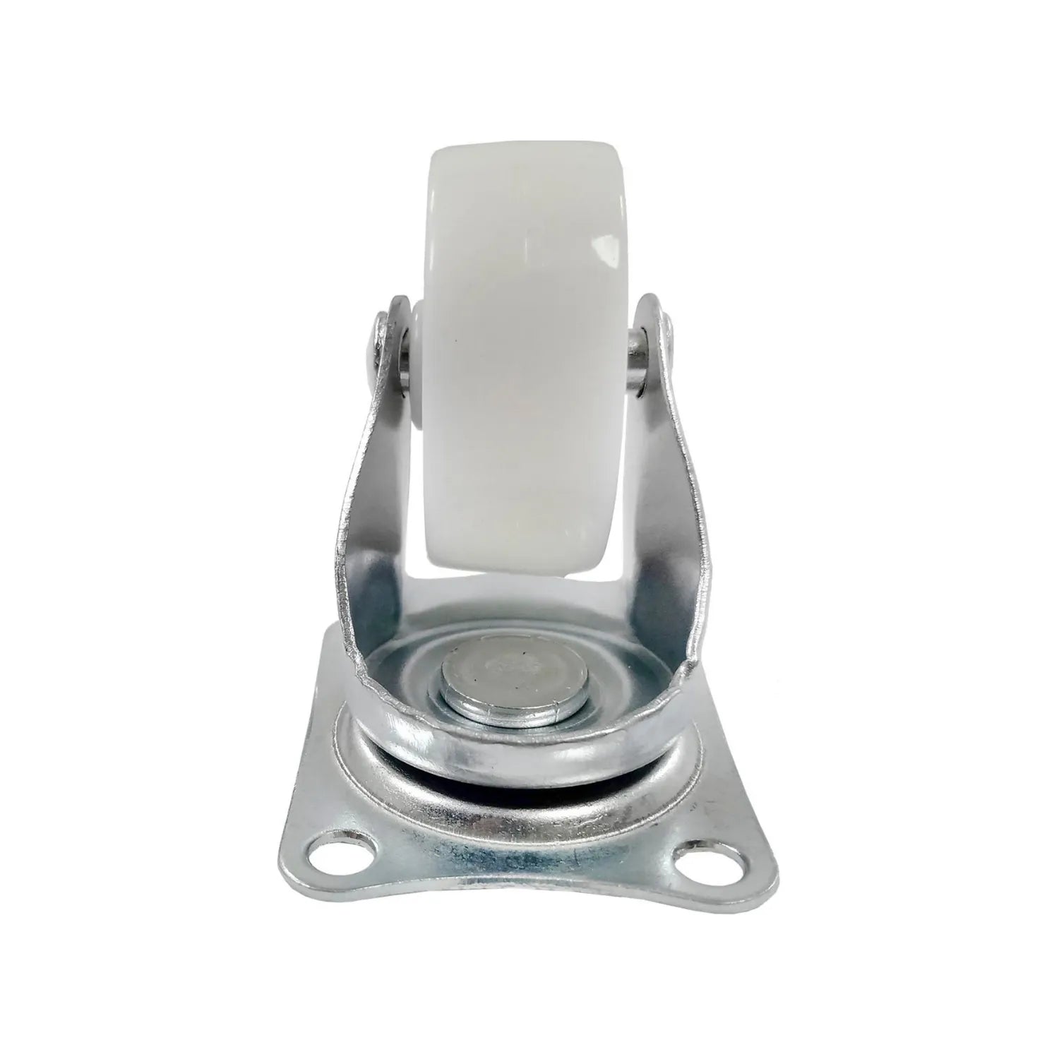 Rodaja giratoria de 2 pulgadas beige de plástico, con base de metal galvanizado para muebles