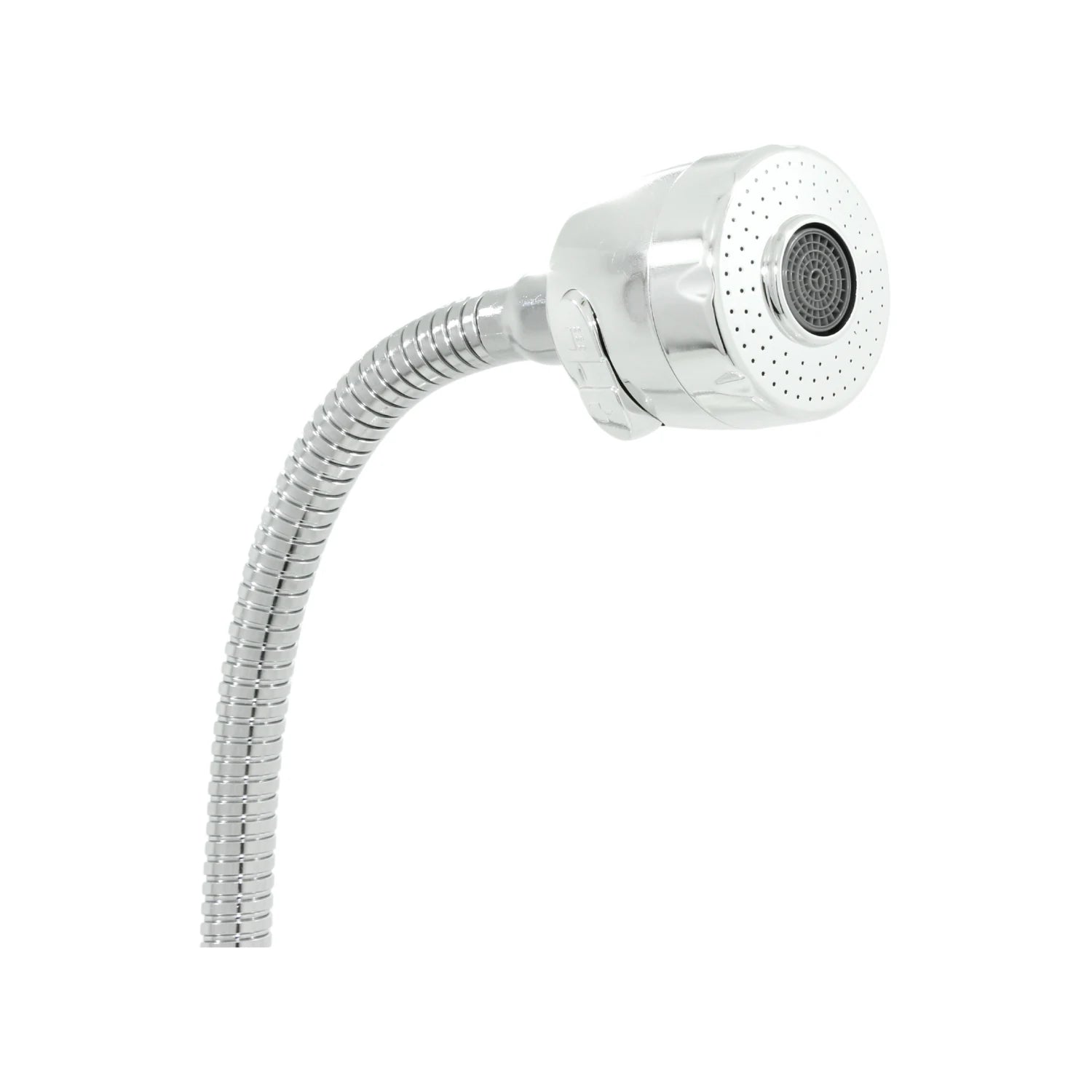 Cabezal de grifo flexible cromado con manguera metálica, aireador y rociador para fregadero de cocina