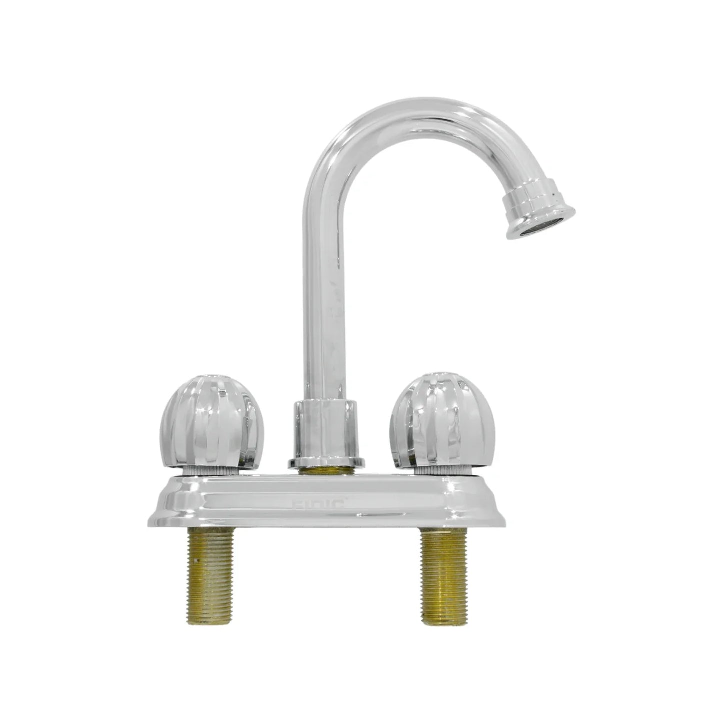 Cuerpo de bronce.,Cubierta metálica.,Acabado: Cromo.,Cuello metálico.,Maneral de puntos.