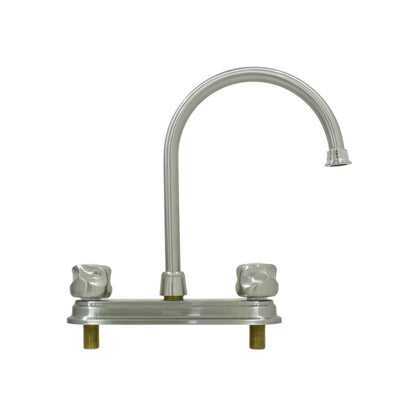 Cuerpo bronce.,Cuello metálico flexible.,Cubierta metálica.,Acabado: Satín.,Vuelta completa.