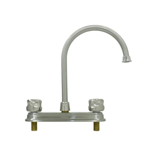 Cuerpo bronce.,Cuello metálico flexible.,Cubierta metálica.,Acabado: Satín.,Vuelta completa.