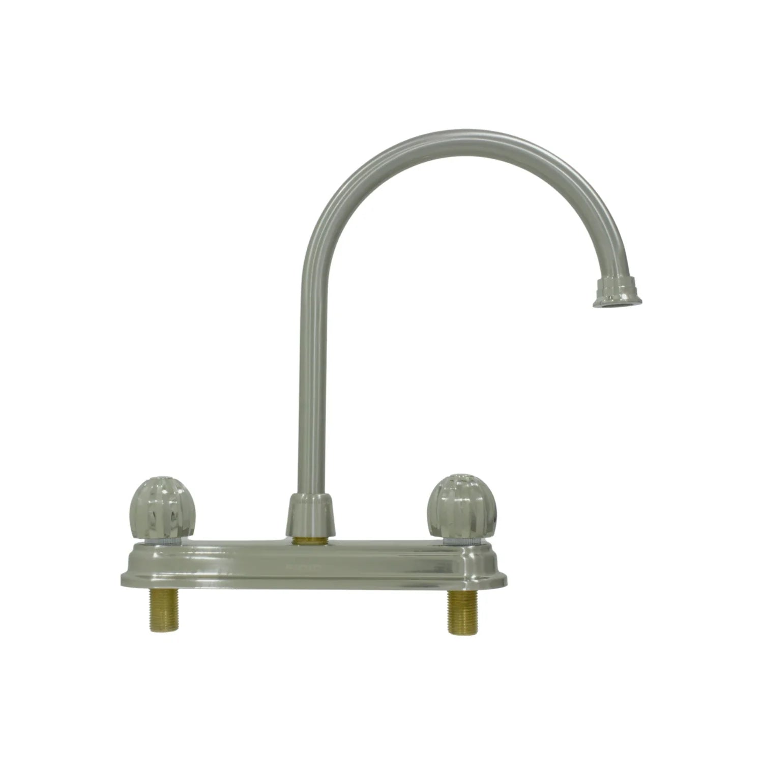 Cuerpo bronce.,Cuello metálico flexible.,Cubierta metálica.,Acabado: Satín.,Vuelta completa.