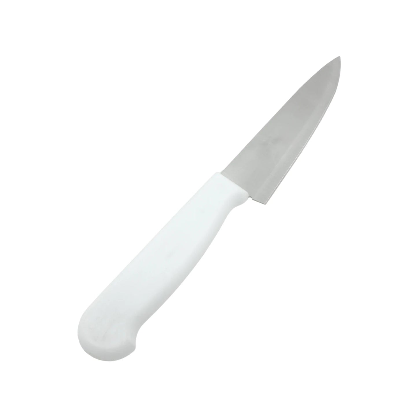 Cuchillo de cocina 6 pulgadas con hoja lisa de acero inoxidable y mango ergonómico blanco