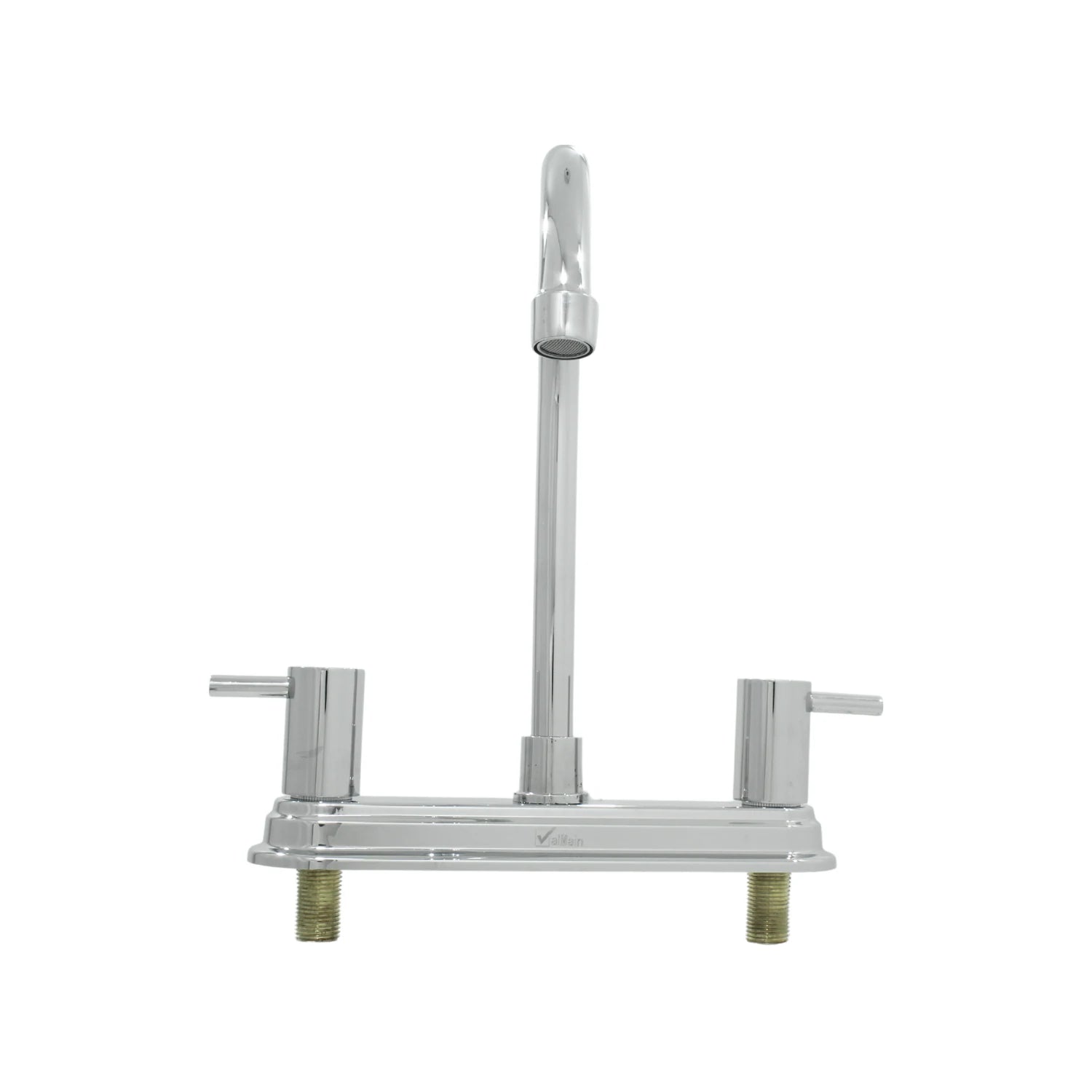 Mezcladora para fregadero Valmain 8 pulgadas cromada dos manerales cuello alto