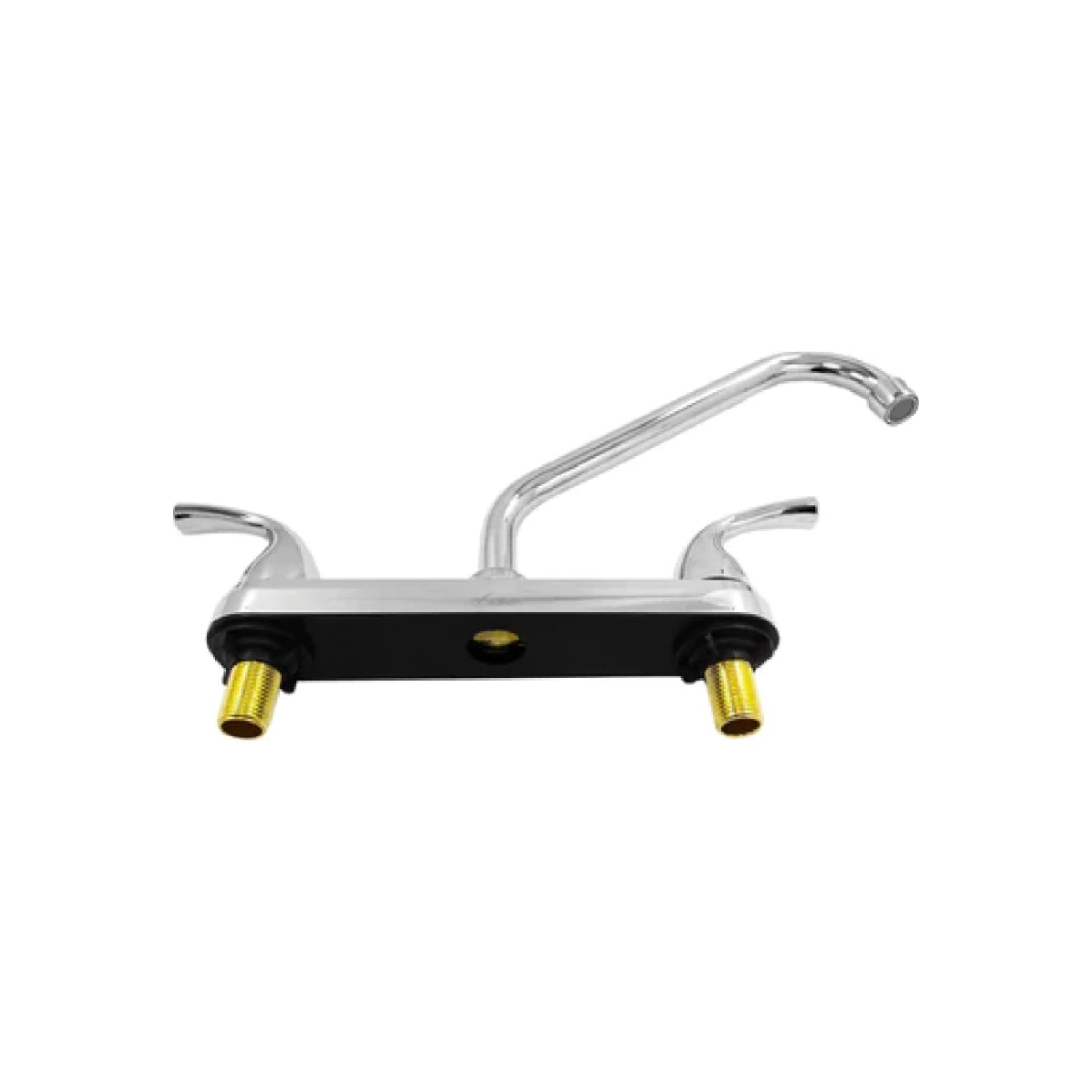 Mezcladora de fregadero cromada de 8 pulgadas con doble manija para cocina
