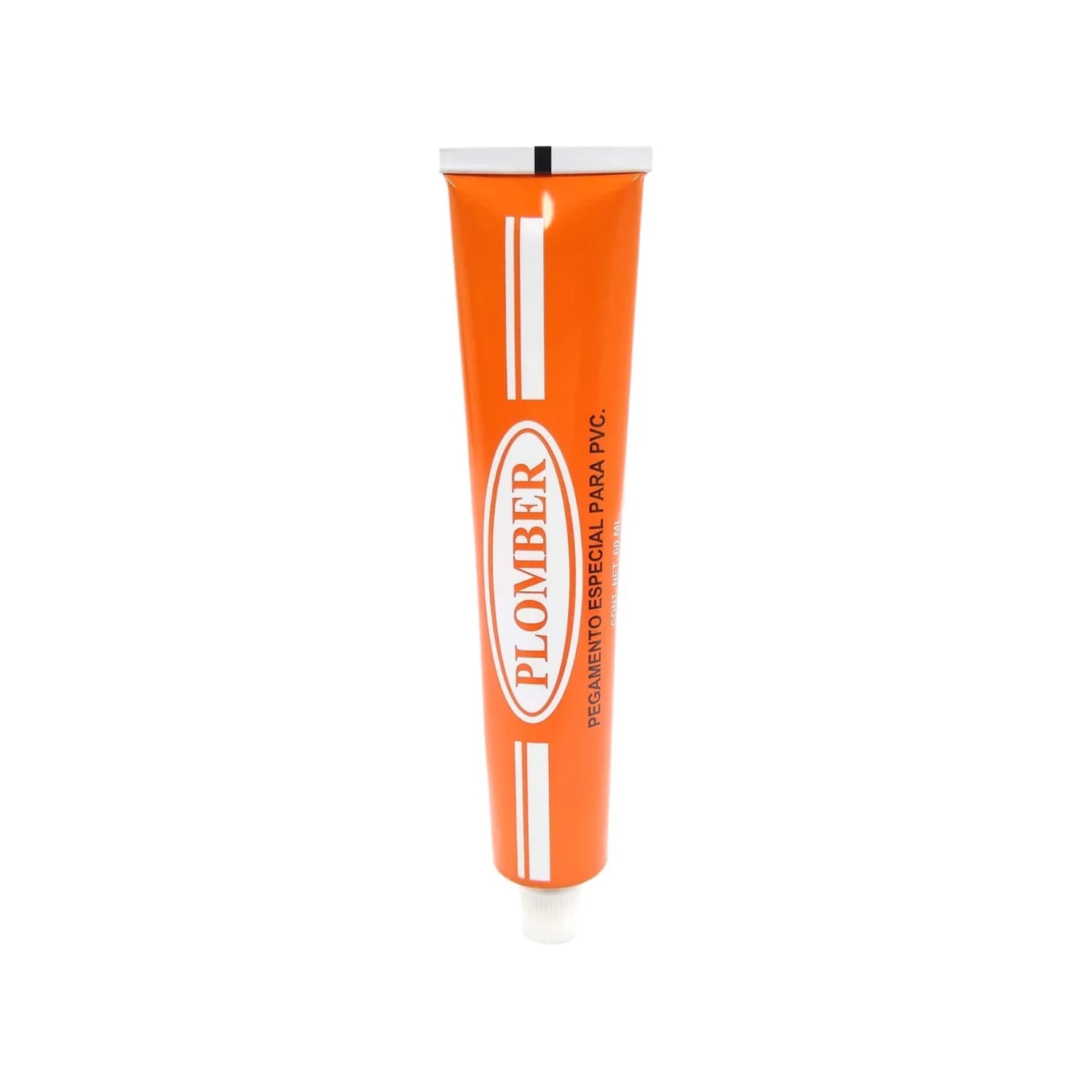 Pegamento especial para PVC Plomber 60 ml, tubo naranja para uniones de tuberías