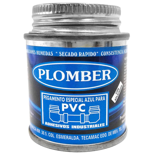 Contenido: 75 ml,Pegamento azul para uniones y conexiones.,Uso sanitario.,Ideal para usarse en condiciones hÃºmedas.