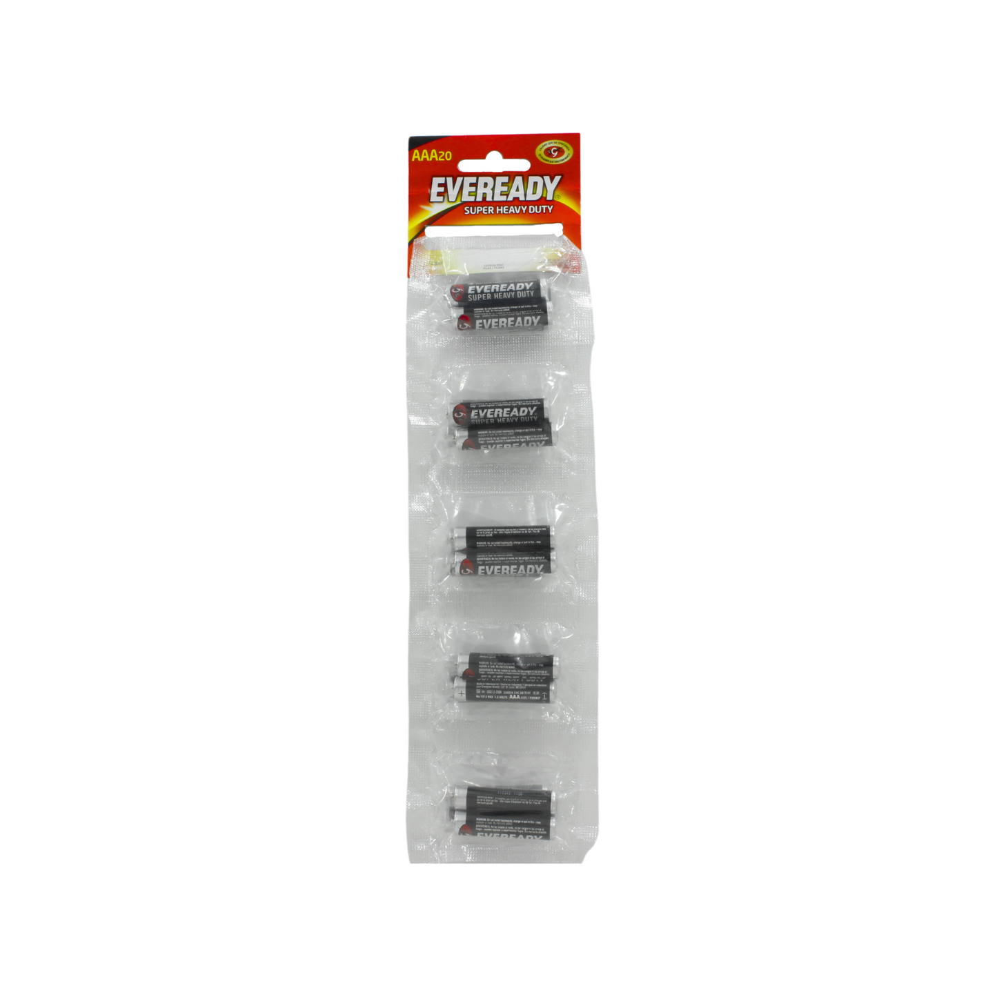 Tira de pilas plÃ¡stica resistente, surtido mÃ¡s prÃ¡ctico.,1.5 V,Hecha de zinc carbÃ³n.,Uso general.,Para diferentes tipos de dispositivos.