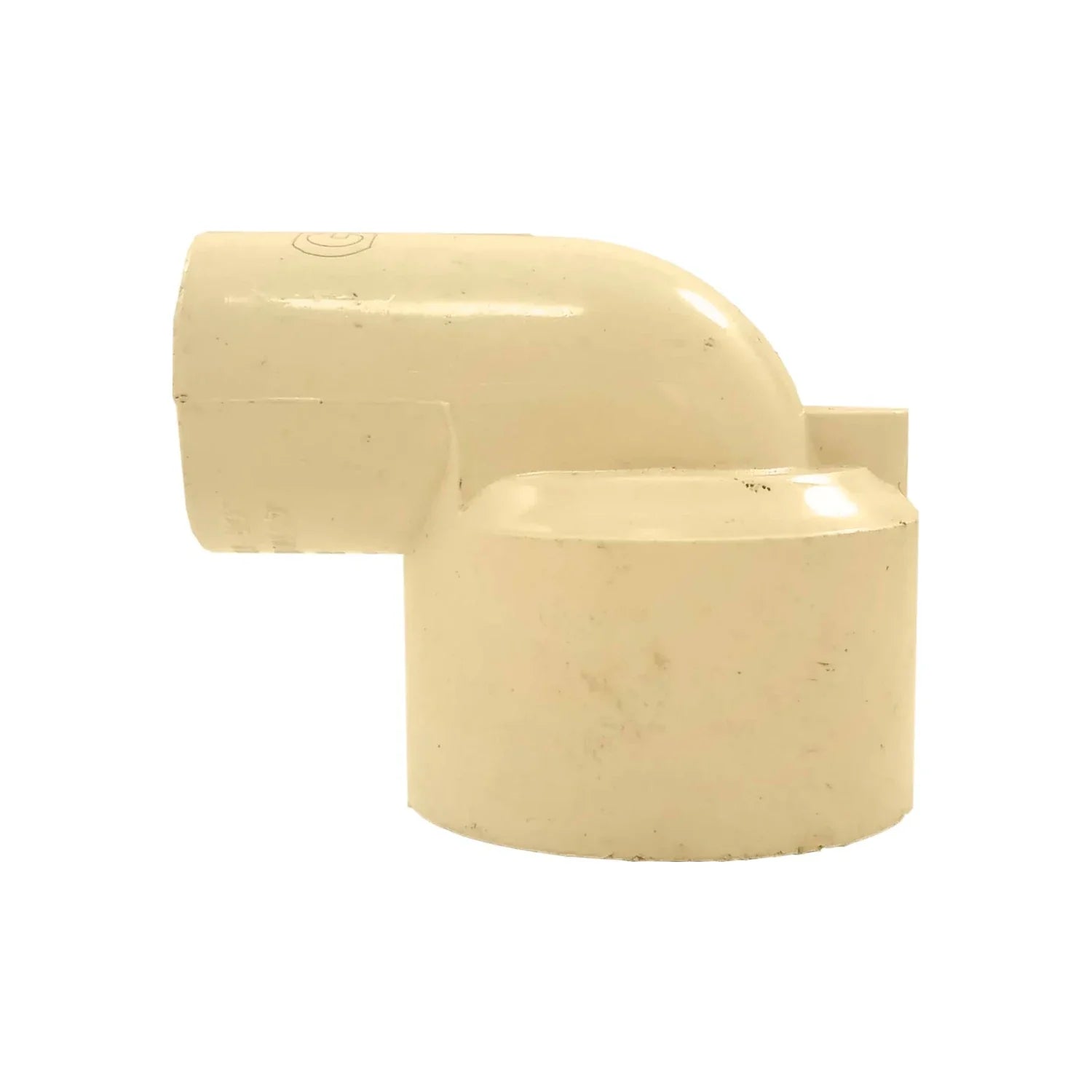 Elaborado de CPVC,Codo hembra de 1/2"x1/2",Codo con inserto de cobre.,Diámetro nominal de 13 mm x 13 mm x 90º