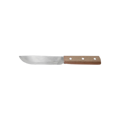 Cuchillo 5" liso mango de madera Lobo 204-05