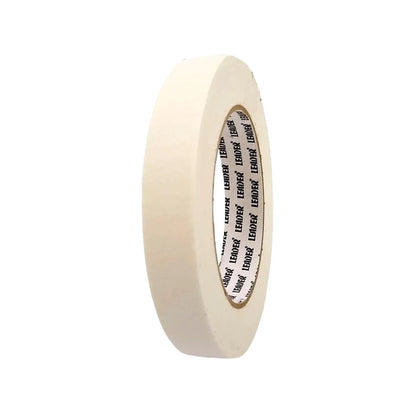 Rollo de cinta masking tape Leader color crema 18mm para pintura y protección superficies