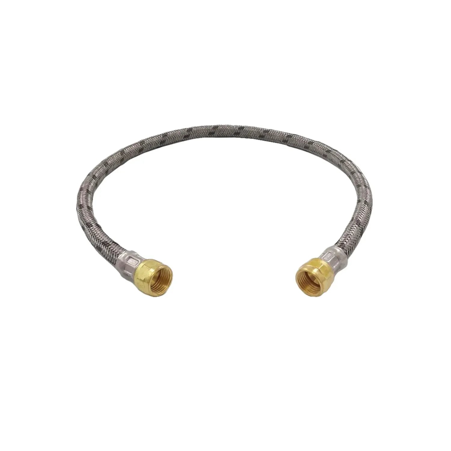 Manguera flexible trenzada de acero inoxidable con conectores de rosca hembra de latón para fontanería
