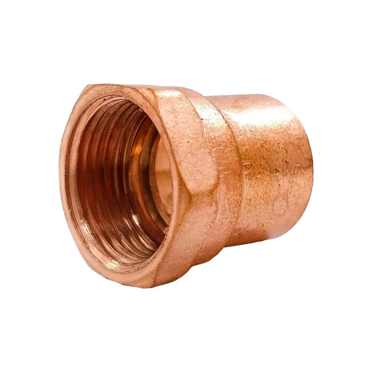 Elaborado de cobre.,Conector de 3/4",Conector rosca interior.,Conector de 19 mm