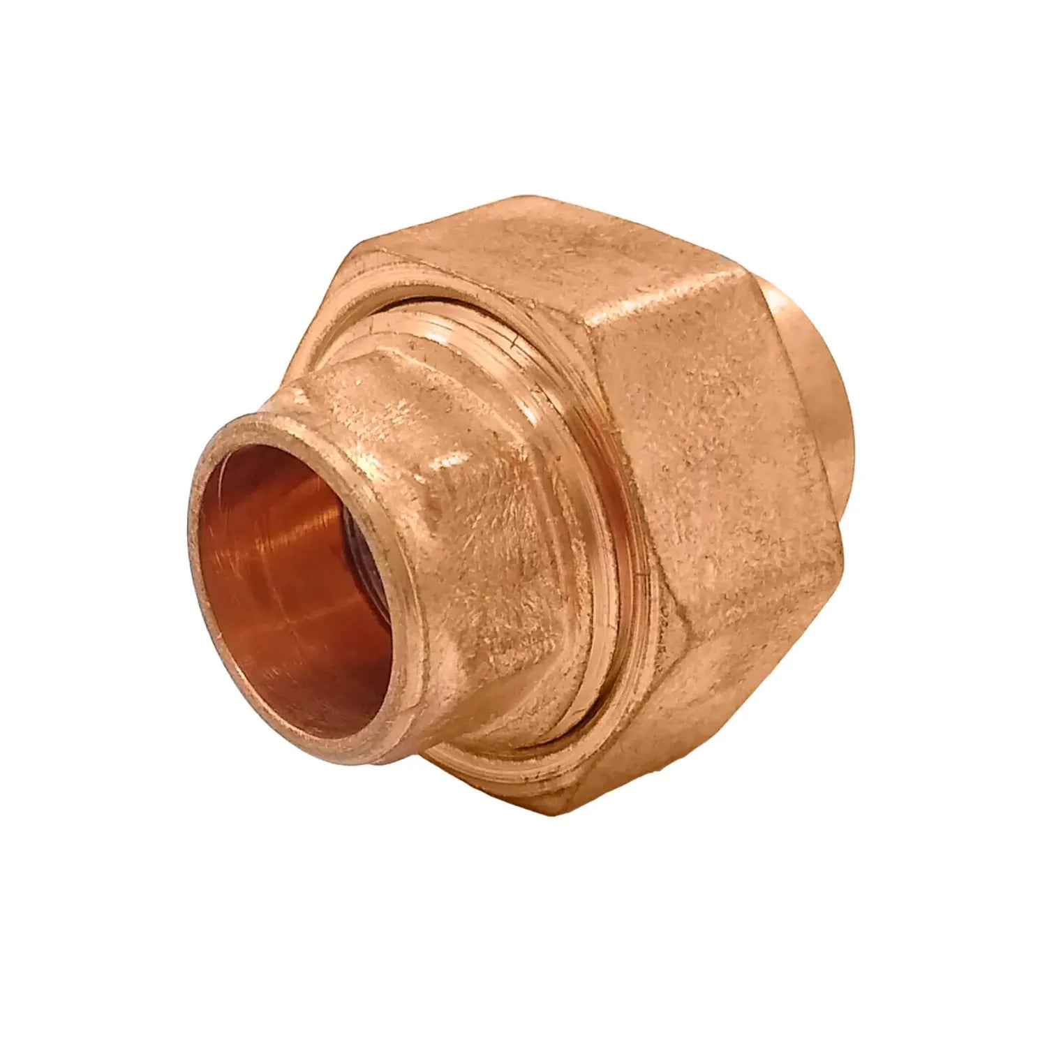 Unión universal de cobre para tubería soldable, conector de unión roscada para fontanería y plomería de alta resistencia