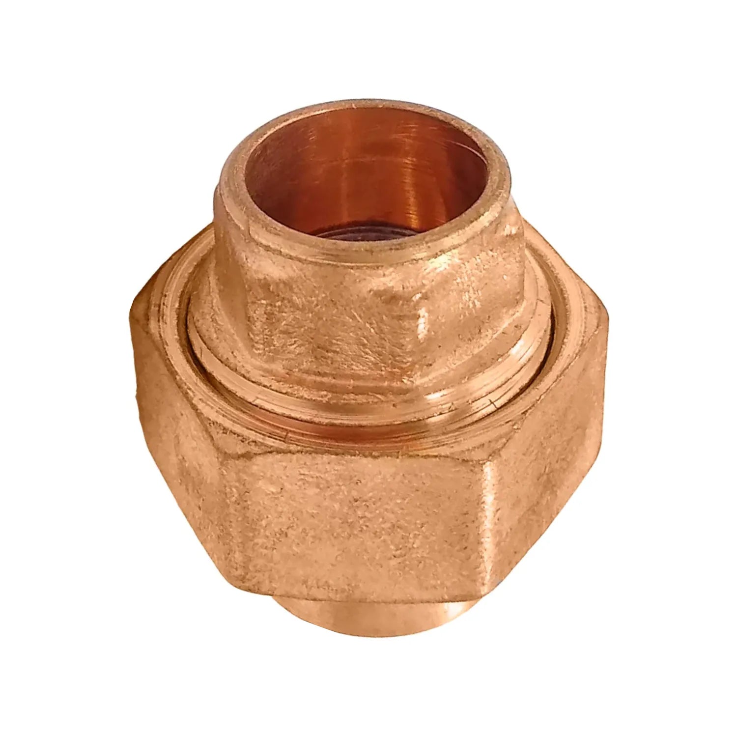 Tuerca unión de cobre hexagonal para instalaciones de tuberías de agua y fontanería conexión hidráulica resistente