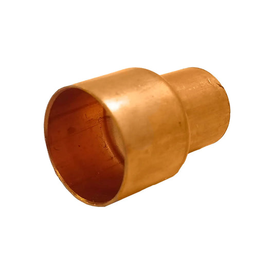 Elaborado de cobre.,Reducción de 3/4"x1/2" (19 mm x 13 mm).,Soldable.