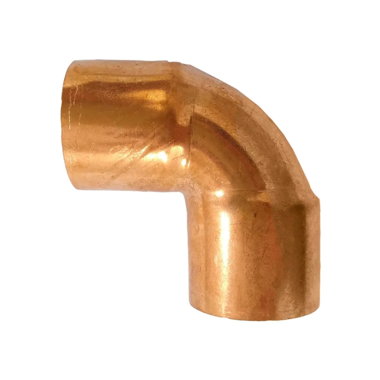 Codo de cobre de 90 grados para soldar en instalaciones de agua y fontanería profesional