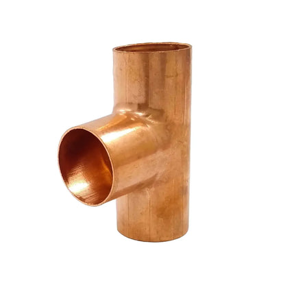 Conector de cobre tipo T para tubería de agua, accesorio de fontanería de alta resistencia para soldar