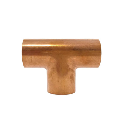 Conector tipo T de cobre para tubería de plomería, conexión en derivación de 90 grados para soldar