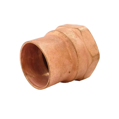 Adaptador de cobre para soldar de tipo hembra a rosca hembra para tuberías de fontanería y gas
