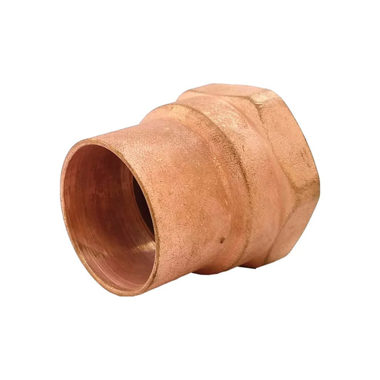 Elaborado de cobre.,Conector de 1",Conector rosca interior.,Conector de 25 mm