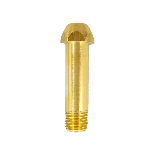 Perno de latón con cabeza hexagonal tipo espárrago para ensamblaje mecánico o fontanería color dorado