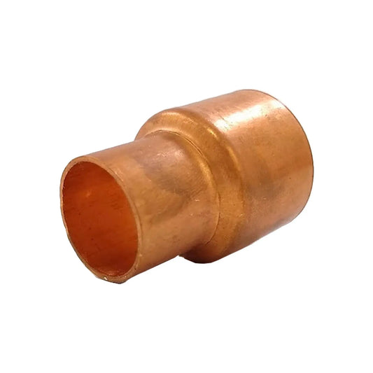 Elaborado de cobre.,Reducción de 3/4"x1/2" (19 mm x 13 mm).,Soldable.