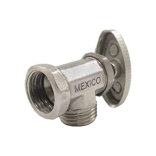 Fabricada en latón.,Medida 1/2"x1/2",Con rosca.,13x13 mm