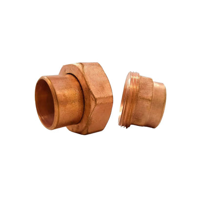 Unión universal de cobre para soldar, racor de unión desmontable para tuberías de plomería y gas