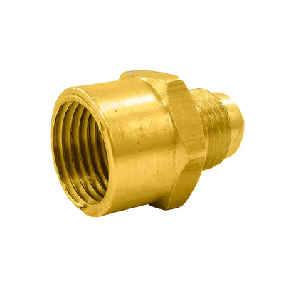 Adaptador de latón para manguera con rosca hembra y conexión macho flare, conector metálico resistente para plomería e instalaciones