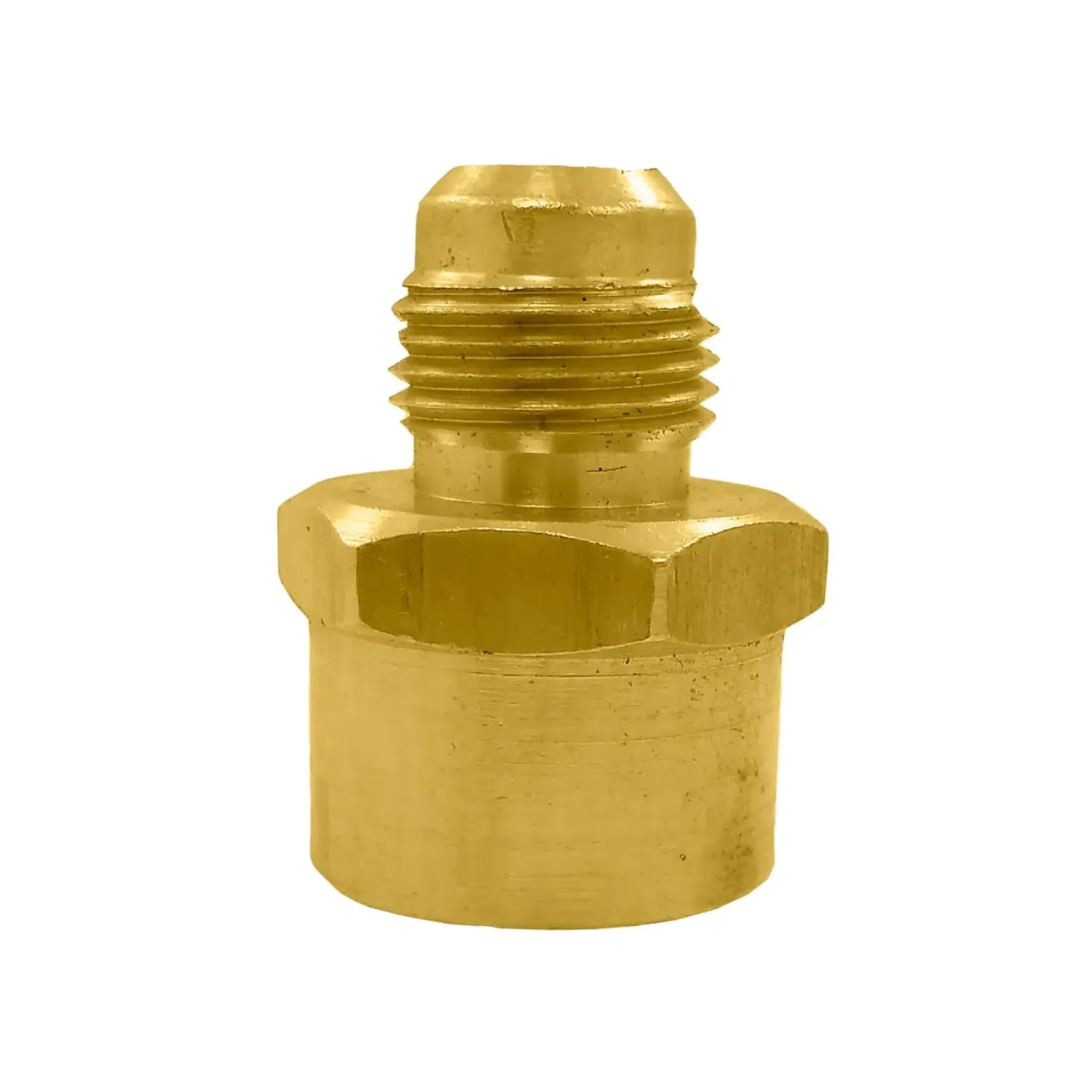 Adaptador de latón para tubería, conector macho de rosca cónica y base hexagonal para sistemas hidráulicos y neumáticos