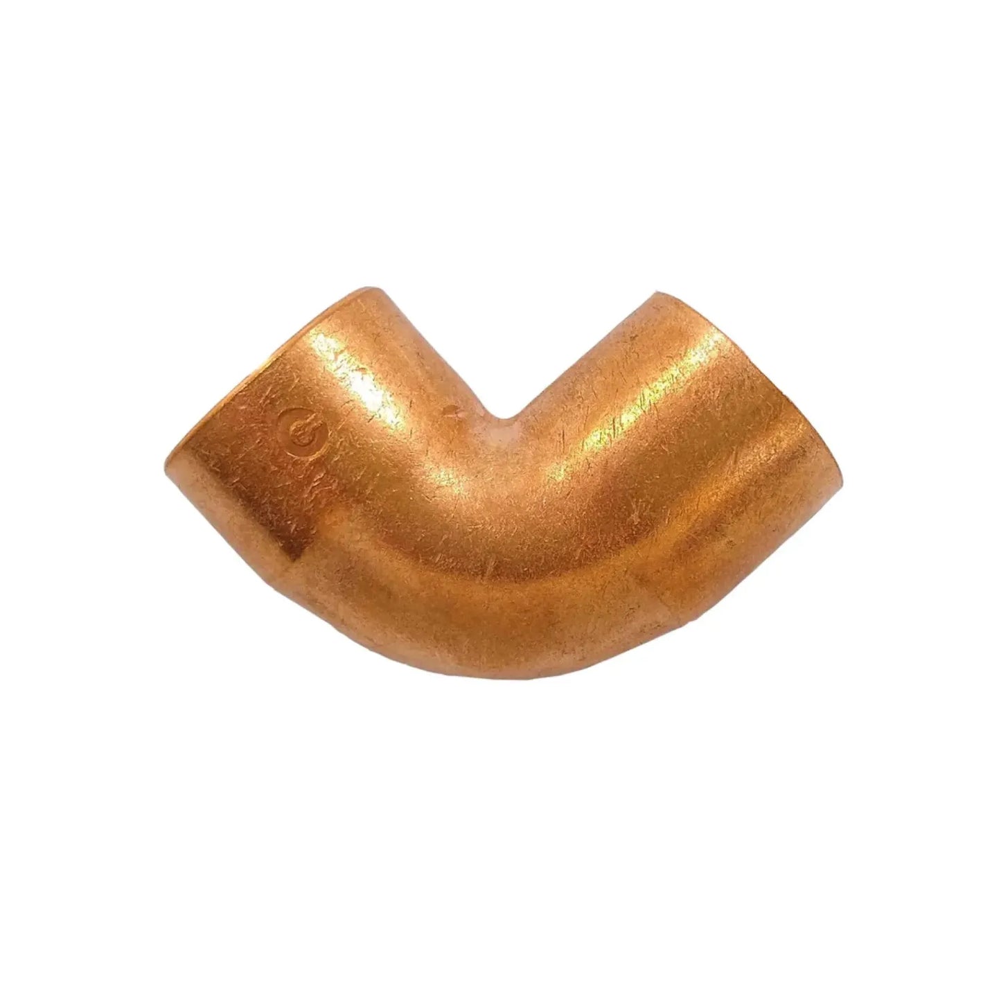 Codo de cobre de 90 grados para soldar en instalaciones de plomería y tuberías de agua