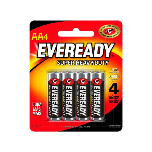 Batería carbón zinc tamaño AA,Excelente duración.,Ideal para juguetes, aparatos de audio, cámaras digitales, etc.,1.5 V