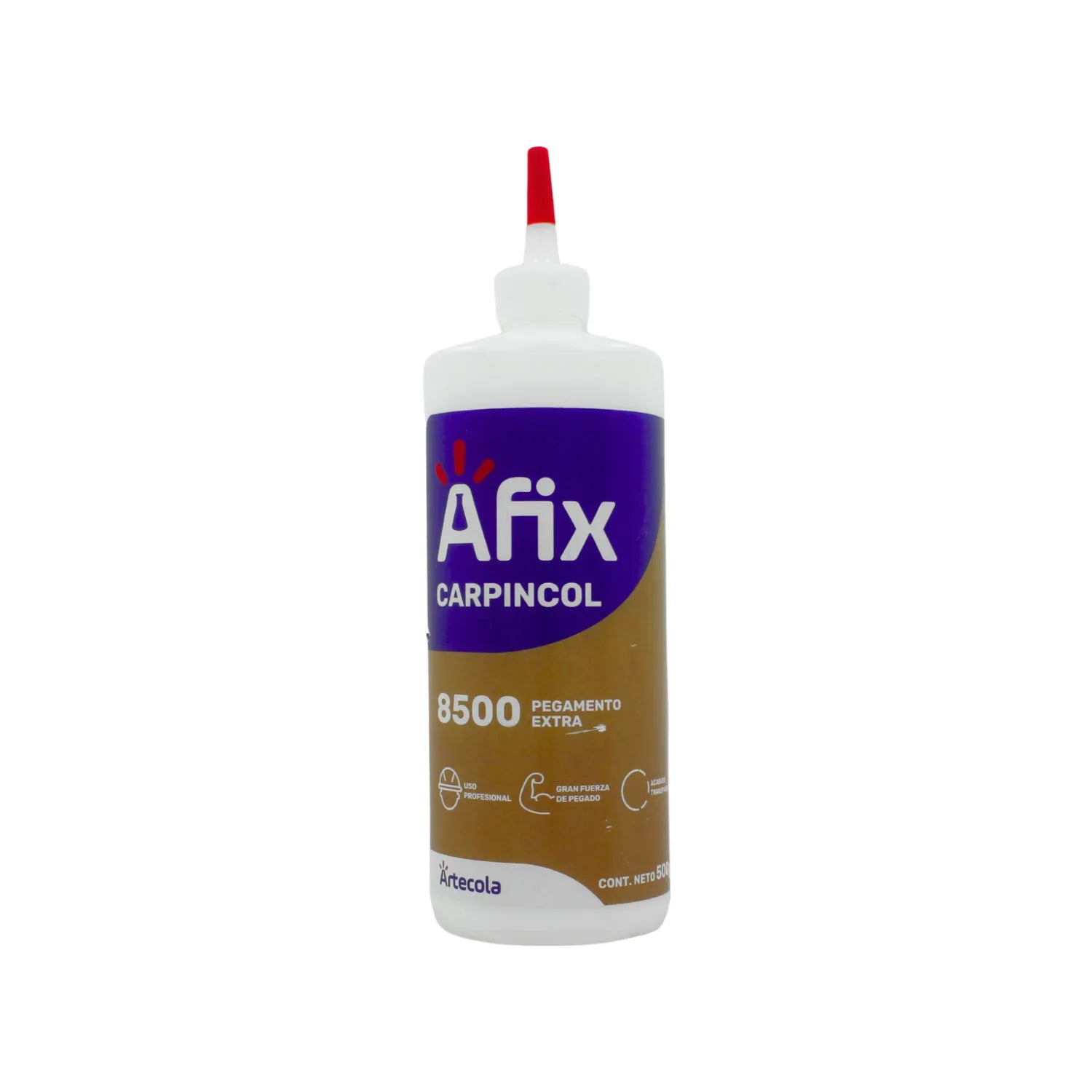 Afix Carpincol 8500 pegamento para carpintería, gran fuerza de pegado, uso profesional, acabado transparente