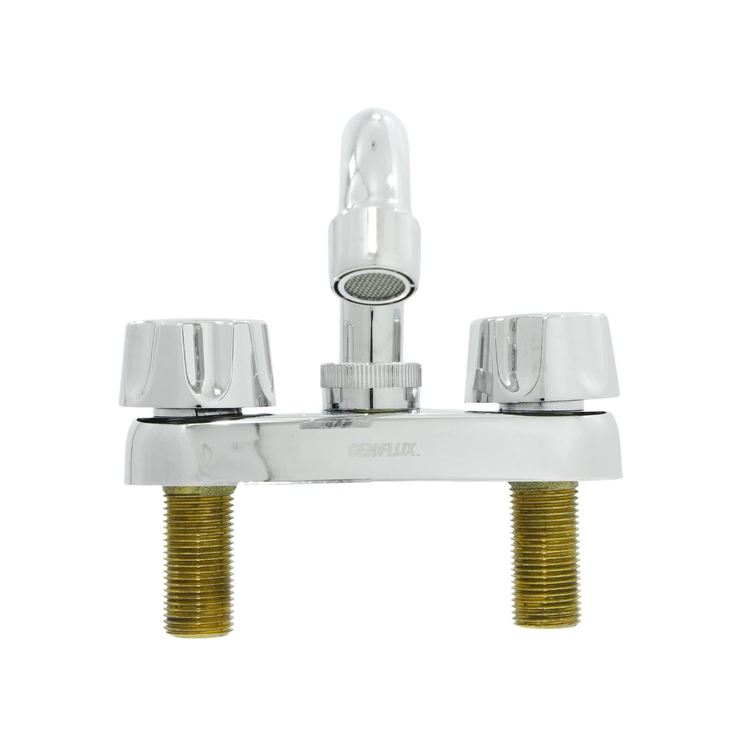 Mezcladora para lavabo Genflux cromada, con dos manerales y montaje de 4 pulgadas