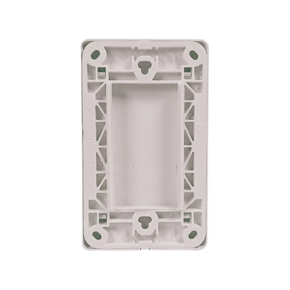 Placa ciega blanca de plástico para cubrir orificios eléctricos en paredes, accesorio de ferretería resistente
